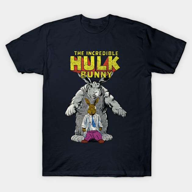 Hulk bunny - retro T-Shirt by ThirteenthFloor